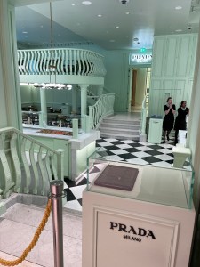 Prada cafe at Harrods